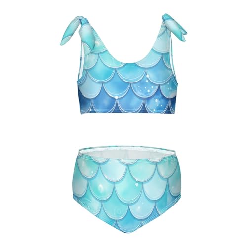 Image of Boccsty Cute Crab Red Blue Girls Swimsuits Kids Bikini Sets 2 Pcs Bathing Suit for 3T