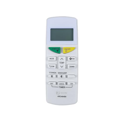 Image of 7SEVEN Compatible with Daikin AC Remote Control ARC484B9 Model 132F Suitable for FTKF50U FTL35U FTE60U 1 1.5 2 Ton Split & Window AC - Match Remote Keys Exactly to Replicate Genuine Remote Function