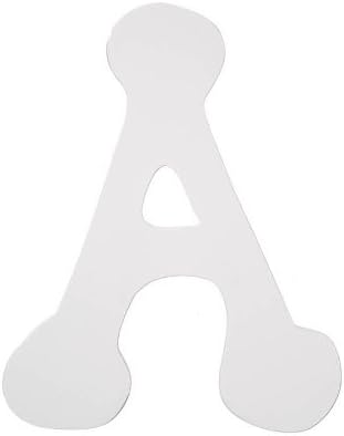 Darice 9185-A Wood Letters, Dot to Dot A, White, 5-Inch