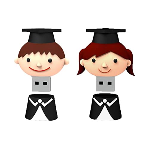 Lote 20 Memorias USB Birrete Graduación 8GB (10 Niño y 10 Niña) - Pendrives Originales Detalles y Regalos Prácticos Graduaciones Colegios Guarderías Fin de Curso