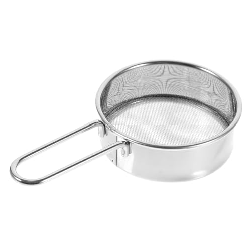 MOTHNUR colador de harina boquillas cargadores jarabe dulce Formación de hielo Herramienta de tamizado Tamizador de mano herramienta de cocina de harina el plastico Silver