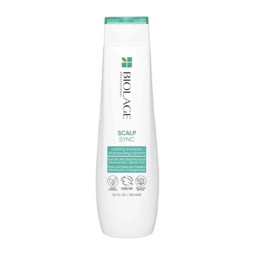 Biolage Shampoo Lenitivo per Cuoio Capelluto Secco e Sensibile, Adatto a Tutti i Tipi di Capelli, Arricchito con Tè Fermentato e Acido Glicolico, Calming Shampoo, Scalp Sync, 250ml