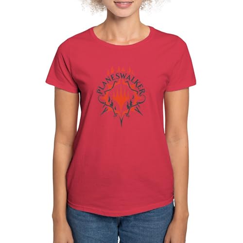 CafePress Magic Planeswalker T Shirt Womens Cotton Dark T-Shirt Red