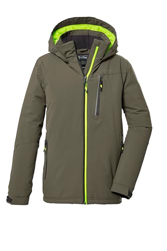 killtec Jungen Funktionsjacke mit Kapuze/Winterjacke ist wasserdicht KOW 159 BYS JCKT, dunkeloliv, 164, 40915-000