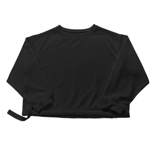 Off The Shoulder Sweatshirt For Women Drawstring Tie Off Shoulder Tops - image 4