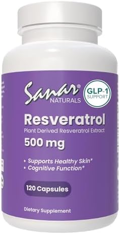 Sanar Naturals Resveratrol 500mg | Trans Resveratrol Supplement f...