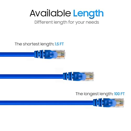 Cable Ethernet Cmple Cat 6 de 15 pies, Azul miniatura 6