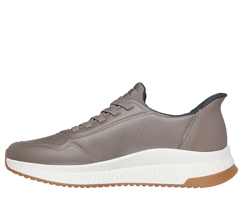 Skechers Bobs Squad 4 Direct Step - Sneaker Da Uomo Senza Lacci, Senza Lacci, Tortora, 46 Eu - 5
