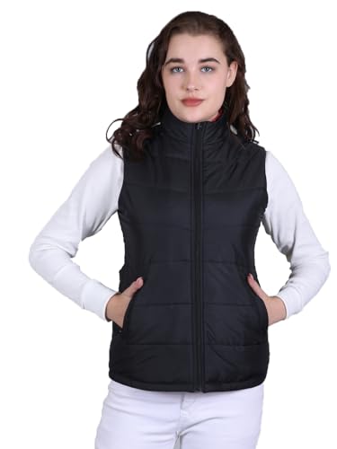 Image of RARE TIMES Women's Sleeveless Puffer Jacket | Winter Jacket for Women | Reversible Jacket for Women Winter Wear With 2 Zip Pocket (Pack of 1)