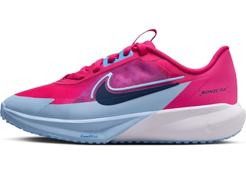 Nike Sonic Fly Big Kids' Running Shoes (Rush Pink/University Blue/Aluminum/Blue Void)