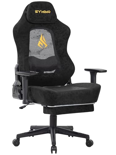 Symino Chaise de Gamer Ergonomique, Chaise Gaming avec Soutien Lombaire Repose-Pieds, Fauteuil de...
