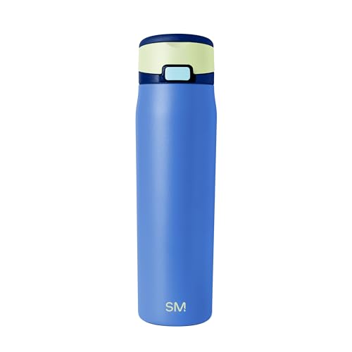 Simple Modern Mesa Loop Water Bottle with Straw | 24oz Cup Holder Friendly Insulated Stainless Steel Bottles for Travel, Sports and School | Neptune