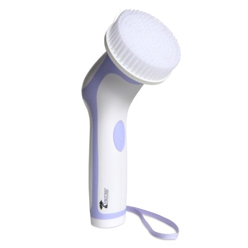 Skin Cleansing System Facial Brush & Body Care Kit for Women & Men. Includes 4 different heads - Large Body Brush, Soft Face Brush, Regular Face Brush and Pumice Stone. Water-Resistant. Purple - Thumbnail 4