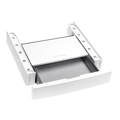 Miele Accessori originali WTV 512 - Kit di collegamento per asciugabiancheria, per un posizionamento sicuro e salvaspazio di una colonna a secco, cassetto integrato, altezza 12 cm, colore bianco loto