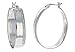 Vir Jewels 1/4 cttw Diamond Hoop Earrings .925 Sterling Silver with Rhodium Round 1.50 Inch