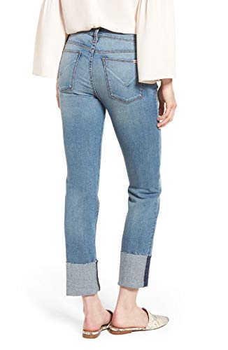 HUDSON Womens Tally Deep Cuff Cropped Jeans, Blue, 262