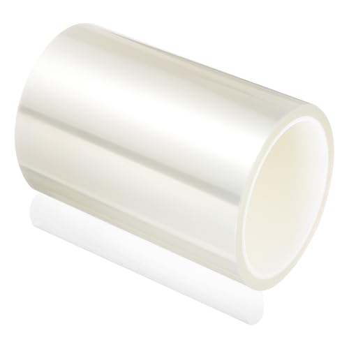 Image of uxcell Clear Heat Tape, 1 Roll 120mmx33m 108ft High Temperature Heat Resistant Tape for Sublimation,Heat Vinyl Press,Heat Transfer, Circuit Board, No Residue