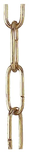 Image of B&P Lamp Brass Plated, Heavy Duty Straight-Sided Chain, 3 Ft. Length