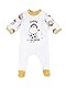 Chicco Unisex Baby, Tutina in ciniglia Con piedino Kleinkind-Schlafanzüge, Bianco, 62