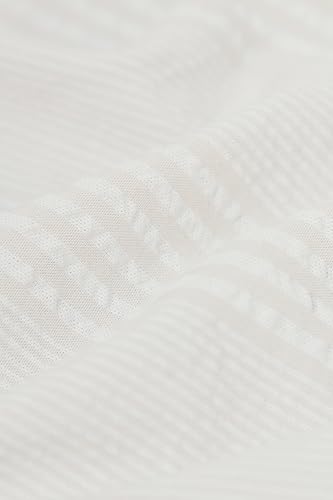 Image of Peter England Men's Casual Half Sleeve Resort Collar Shirt in 100% Cotton Seersucker with Striped Design