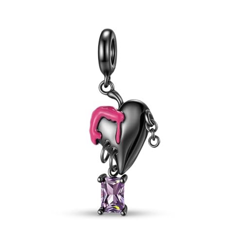Charm de corazón fundido para personalizar tus collares góticos en talleres de joyería DIY