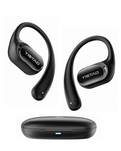 Image of Open Ear Headphones with 35 Hours Playtime, True Wireless Air Conduction Earbuds Featuring Ear Hooks, Bluetooth 5.3, IPX6 Waterproof Design, Comfortable and Secure Fit for Sports - Black