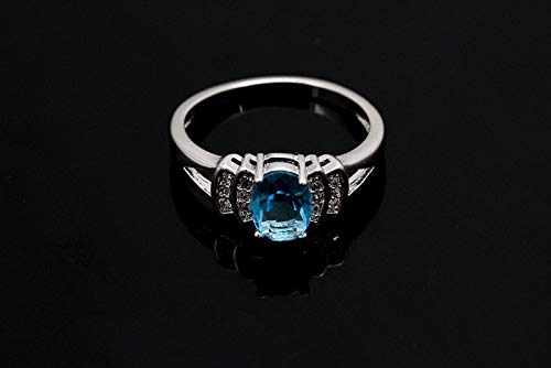 Uloveido White Gold Plated Oval Crystal Women Fashion Rings for Female Wedding Jewelry Size 6 7 8 9 Y33104