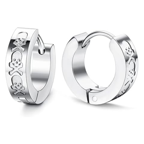 Aroncent Skull Hoop Earrings for All Cover