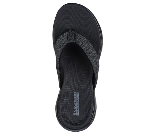 Skechers womens On-the-go 600 - Preferred Flip Flop, Black, 11 US3