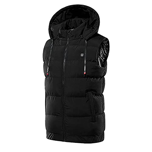 Chaleco de Gran tamaño para Mujer com calefacción de Double Control 9 Calefacción,, Preto, X-Large