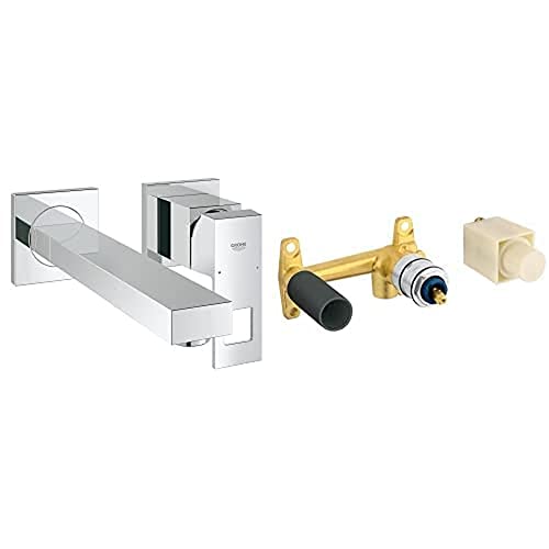 GROHE Mitigeur lavabo mural 2 trous, taille M, 23447000 Eurocube (corps encastré inclus)