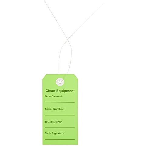 Elkay Plastics TCEG Clean Equipment Tag, 2 5/16" x 4 .75", Green (Case of 500) Cover