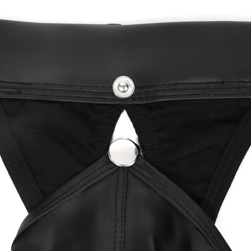Mens Faux Leather G-String Thongs Jockstrap Athletic Supporter Sexy Low Rise Underwear for Men Clubwear4