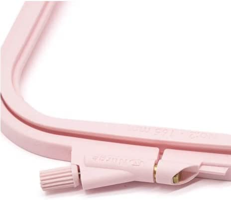 Nurge Pink Plastic Square Embroidery Hoops, Cross Stich Hoop, Punch Needle Hoop (4 Pcs Set) #TOP1