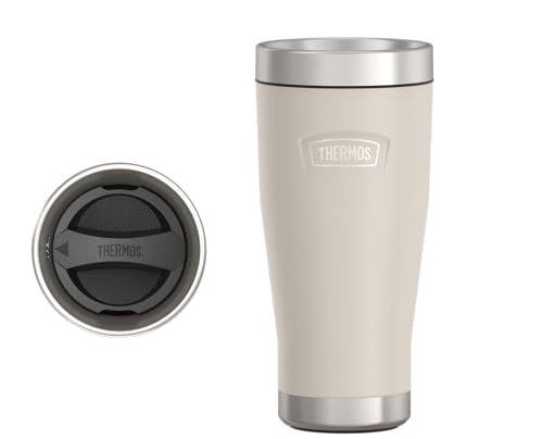 THERMOS ICON STAINLESS STEEL VACUUM INSULATED SANDSTONE TUMBLER 470 ML, IS1012SN, TRAVEL MUG, TUMBLER WITH HANDLE, COFFEE MUG