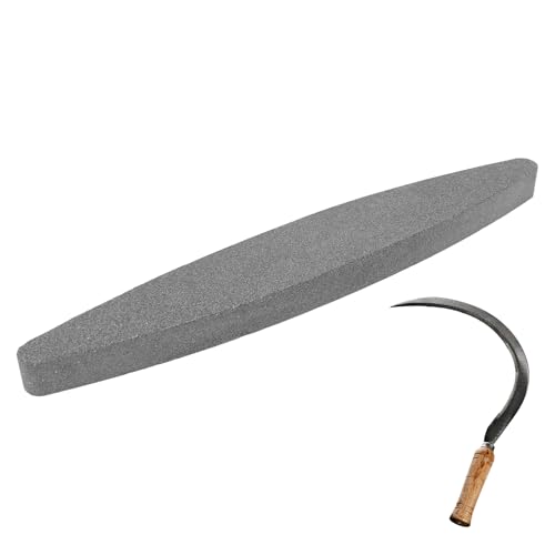 Piedra de Afilado Ovalada de Corindón Marrón de 225 mm - Ideal para Afilar Hoces, Hachas, Cuchillos de Jardinería y Herramientas de Corte, Duradera y Versátil para Resultados Óptimos