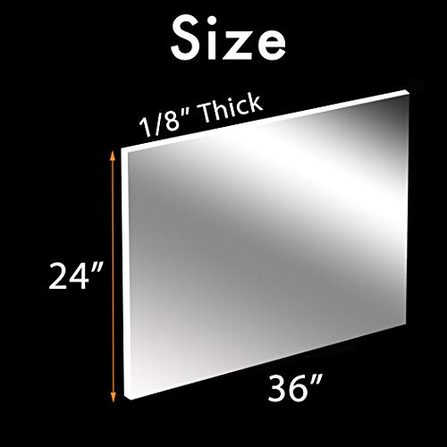 (2 Pack) 1/8" Thick Clear Acrylic Sheets - 24" X 36" Pre-Cut Plexiglass Sheets For Craft Projects, Signs, Sneeze Guard, And More - Cut With Laser, Power Saw, Or Hand Tools #TOP1