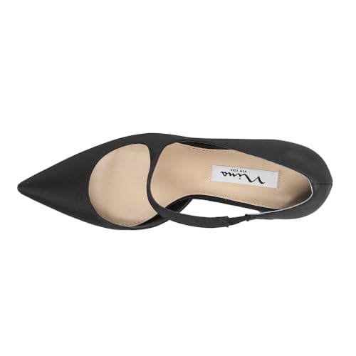 NINA Womens Thelma Pointed Toe Mary Jane Evening Pumps Dress Casual Casual Mid Heel 2-3" - Black4