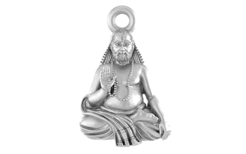 Pendentif Raghavendra Swamy en argent massif 925 ciselé main