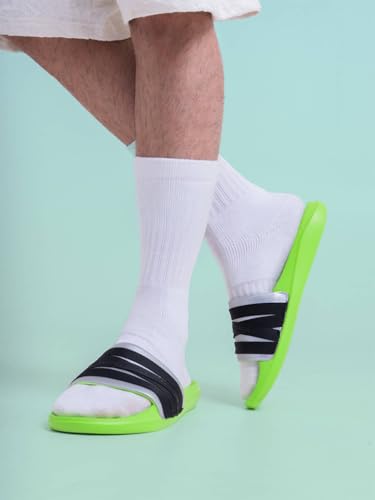 Image of Bacca Bucci Galaxy Slides for Men | Ultra-Comfort Rubberized EVA Slip-On Sliders | Non-Skid Outsole, Soft Cushioned Footbed, Lightweight Slides for Indoor & Outdoor Use