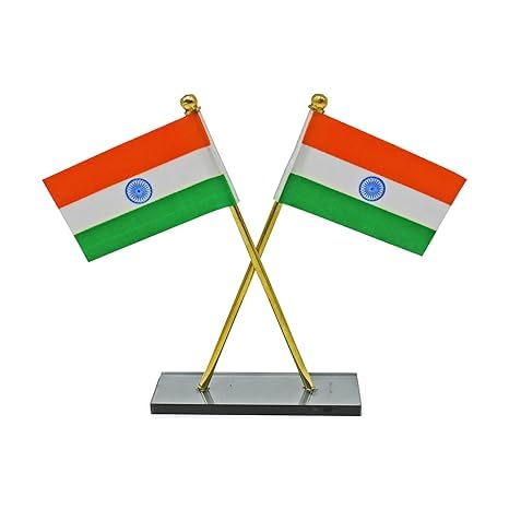 SHOPONE Indian Flag for Car Dashboard | Flag for Office Table | Flag for Study Table Universal Car Dashboard Flag For Taris