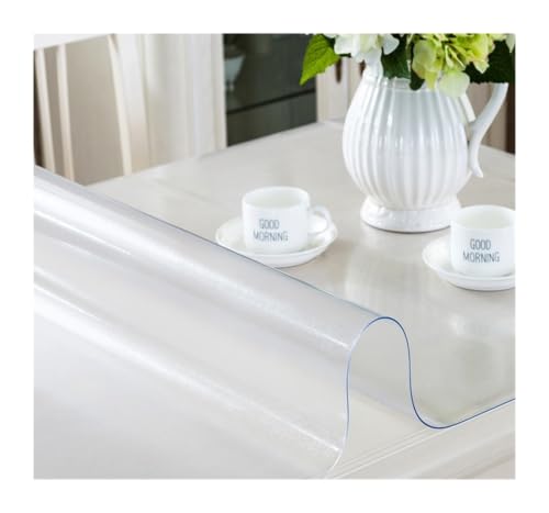 Nappe PVC transparente contre les rayures et taches de graisse sur table mat