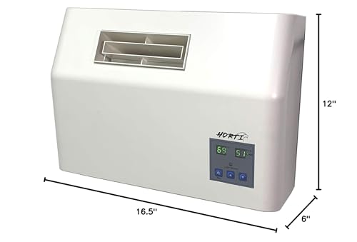 Horticat U80Pro Ultrasonic Mist 80 Pint Per Day Direct Connect Water Line Commercial Humidifier with Day/Night Modes, Humidistat and Remote Sensor - Grow Room, Garden, Industrial