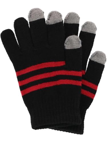 Image of Kids' One Size Striped Touchscreen Winter Glove
