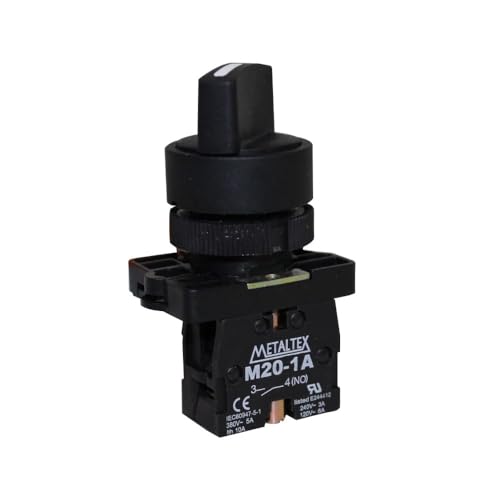 Chave Seletora 2 Posições Fixa 1NA P20SCR2-B-1A Metaltex
