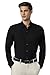 Peter England Men's Premium Solid Herringbone Regular Fit Full Sleeve Formal Shirt | Wonder Fabric | Cotton Rich Black