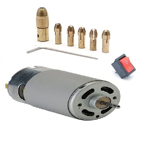 SP Electron Combo of 12 volts 555 DC Motor 12000rpm High Speed with Hand Drill Chuck set for DIY Projects (3.17 millimeters) - Multi + 1 TWO PIN ROCKER SWITCH (B0CF9JGWJF) Amazon Price History, Amazon Price Tracker