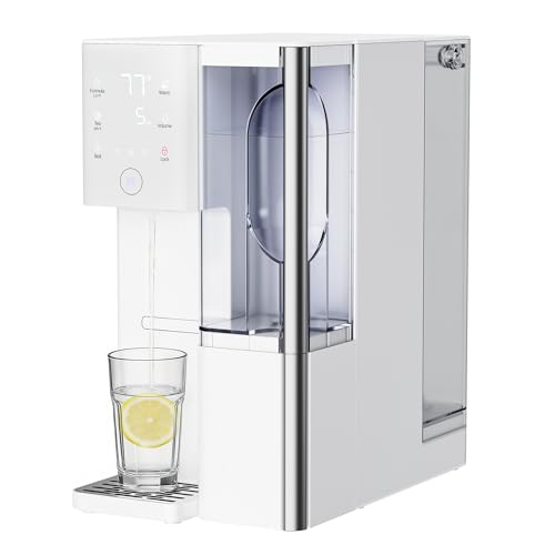 Reverse Osmosis Water Filter Countertop System, 5-Stage RO Filtration, Instant Hot Water with 4 Temperature Settings, BPA-Free, White, for Home Kitchen