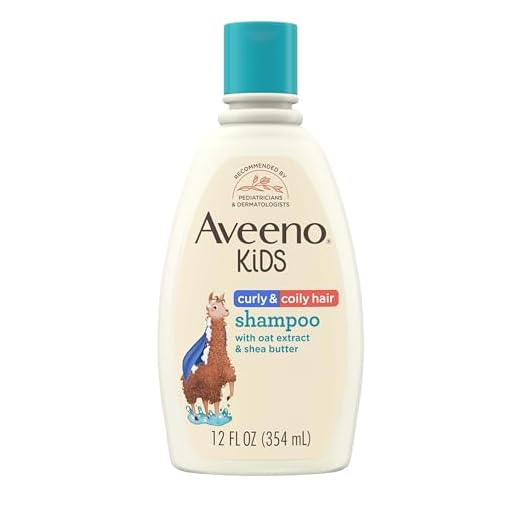 Aveeno Kids Curly Hair Shampoo, Hydrating Shampoo, Kids Curly Hair Products, Oat Extract & Shea Butter Gentle Scent, 12 fl. oz (Pack of 1)