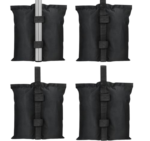 cakefly Set of 4 Empty Sand Bags 600D Heavy Duty Gazebo Weights Bags Portable Leg Weight Pouch for Pop Up Tent Canopy Marquee Parasol Outdoor Sun Shelter